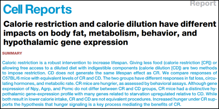 Penelitian yang menyatakan rasa lapar memiliki fungsi biologis penting