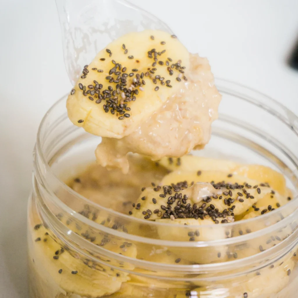 overnight oats pisang selai kacang