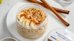 Snack Bulking Banana Peanut Butter Overnight Oats